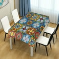 thumbnail image 6 of Coolnut Mexican Talavera Rectangle Tablecloth, Dust Proof Anti Wrinkle Wipeable Table Cloth Tabletop foration of Dinner Kitchen Wedding Holiday Party 54"x54" Decor Gift, 6 of 7