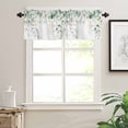 thumbnail image 7 of Sage Green Kitchen Curtains and Valances Set, Eucalyptus Leaves Watercolor Leaf Red Fruit Country Rod Pocket Window Valance Window Curtain Panels for Living Room Bedroom Laundry, 27.5x36in, 3 Pieces, 7 of 7