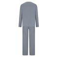 thumbnail image 4 of JSKUMAR Women's Long Sleeve Pajamas Sets 2pc Cotton Cozy Soft Tops and Joggers Pants Loungewear Homewear Pjs Gray,M, 4 of 6