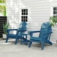 thumbnail image 4 of FODINGHILL Outdoor Folding Adirondack Chair set of 2, HDPE All Weather Patio Chair with Cup Holder for Deck Backyard Garden, Blue, 4 of 9