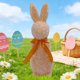 thumbnail image 4 of Decoración de conejo de Pascua de pie Figurita de espuma 13 pulgadas – lazo brillante, rosa verde morado azul naranja amarillo – jardín de la casa y patio regalo de Pascua, 4 of 6