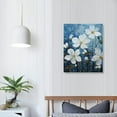 thumbnail image 3 of COMIO Large White Flower Canvas Paintings Wall Art, Textured  Hand-Painted Oil Painting on Canvas for Bedroom Living Room Home Decoration, 3 of 4