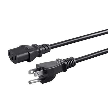 Monoprice Power Cord - 4 Feet - Black | NEMA 5-15P to IEC 60320 C13, 18AWG, 10A/1250W, 3-Prong