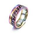 thumbnail image 1 of jewelry European and American personalized  digital titanium steel ring rotatable chain ring decompression bracelet, 1 of 7