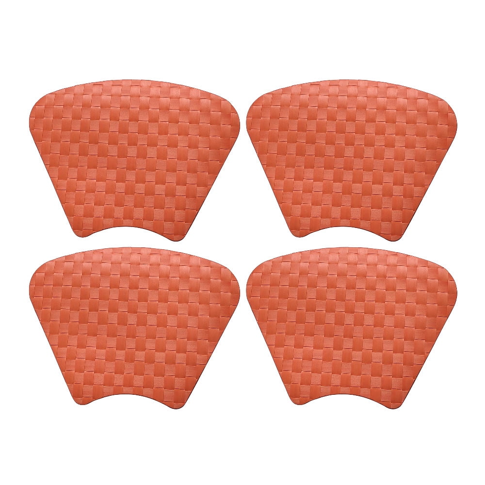 Saleen HalfRound 16inch Placemat (Capri Red, Set of 4)