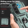 thumbnail image 2 of Phone Case for Samsung Z Fold 6 Case with Ring Holder Camera Lens Protector Slide Cover Black Shockproof Samsung Galaxy Z Fold 6 Case Rugged Heavy Duty with Pen Slot (Dark Green), 2 of 16