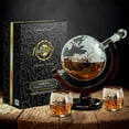 thumbnail image 2 of NutriChef NCGDS02 Home Bar Whiskey Clear Globe Decanter with Stand and Glasses, 2 of 7