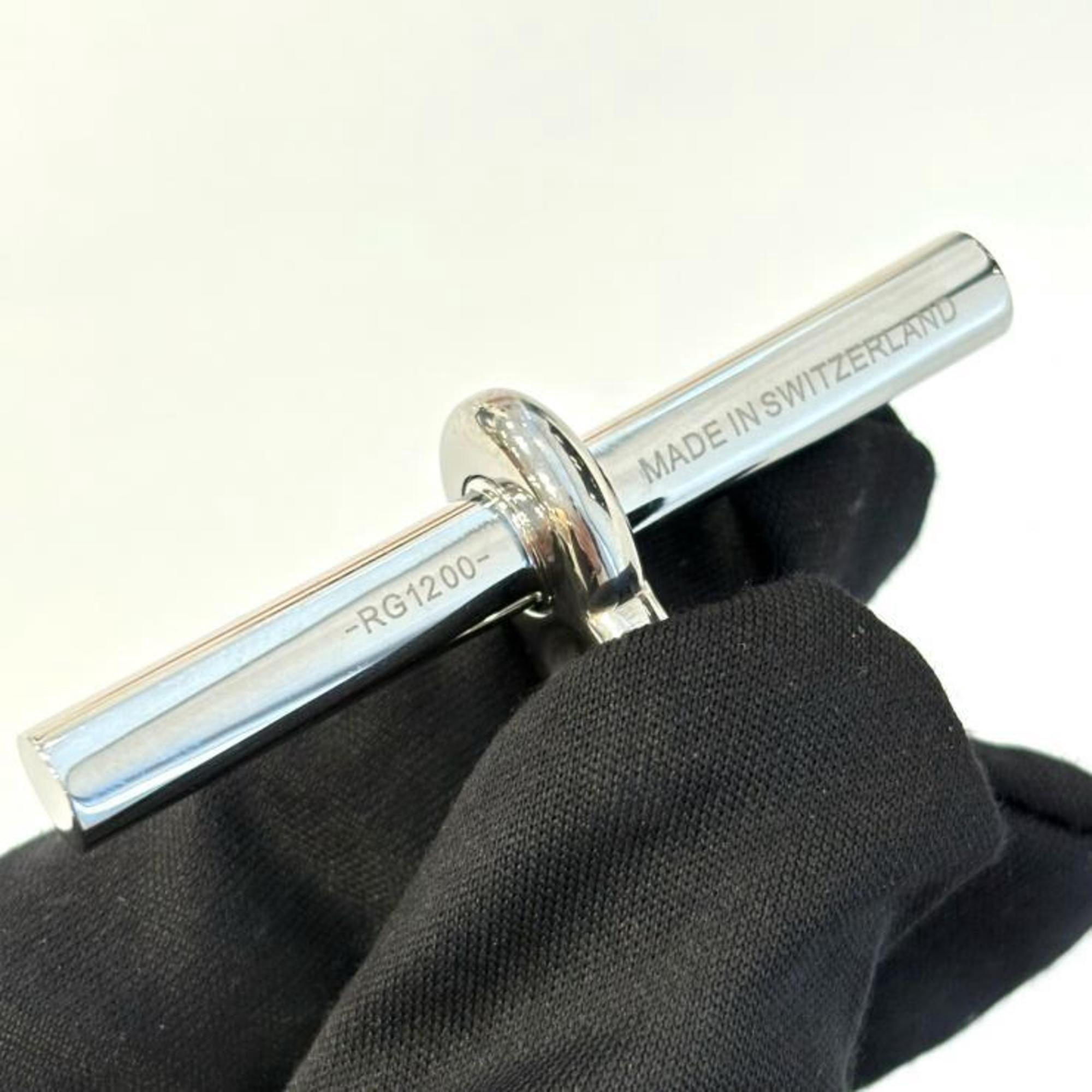 Pre-Owned Hermes Chaine d'Ancre Silver Rhodium Charm Key Ring