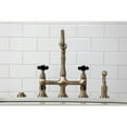 thumbnail image 3 of Kingston Brass KS1273PKXBS Duchess Bridge Kitchen Faucet with Brass Side Sprayer, Antique Brass, 3 of 7