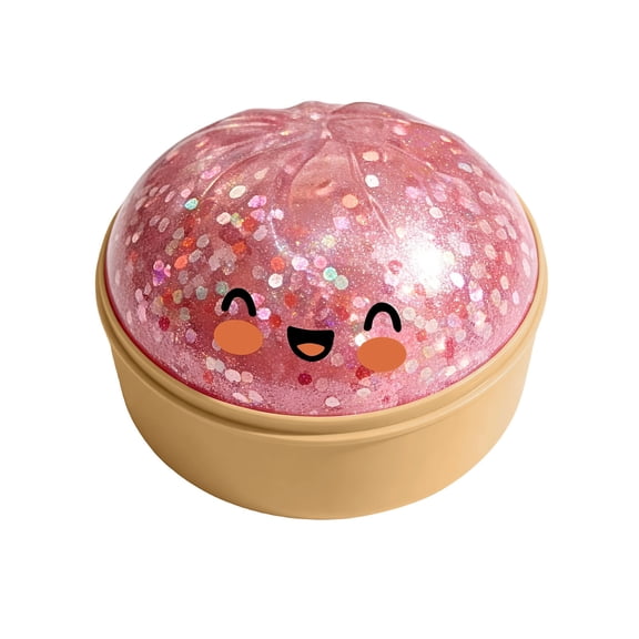 Glitter Dumpling Squishy Mystery Box, Bao Bun Squishy Toy with Box, Jumbo Stress Relief Sensory Fidget Toy for Adults, Soft Squeeze Anxiety Relief Ball, Colorful