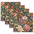 thumbnail image 2 of Iauyy Satin Napkins Set of 1- Navy Vintage Floral DIY Printing Decoration Cloth Napkin- Easy Care for Home/Party, 2 of 8