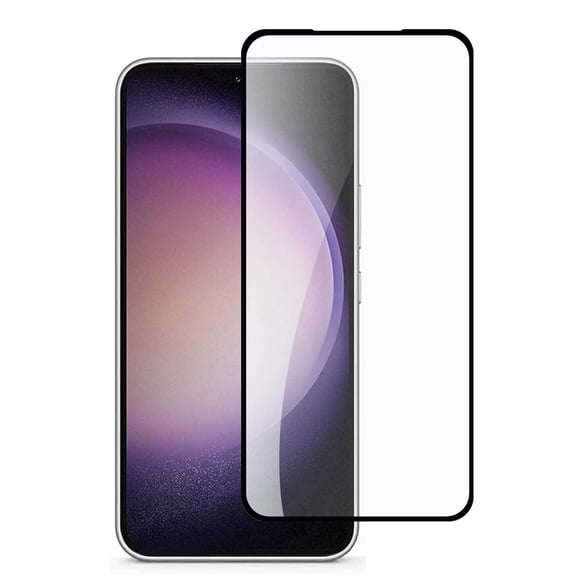 BEMZ [3-Pack] Screen Protector for Samsung Galaxy S23 FE - Easy Install, Bubble Free, Anti-Scratch, Shatterproof Tempered Glass Screen Protector (Black Frame Full Screen Protection)