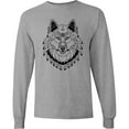 thumbnail image 3 of Inktastic Tribal Wolf Head Long Sleeve T-Shirt, 3 of 5