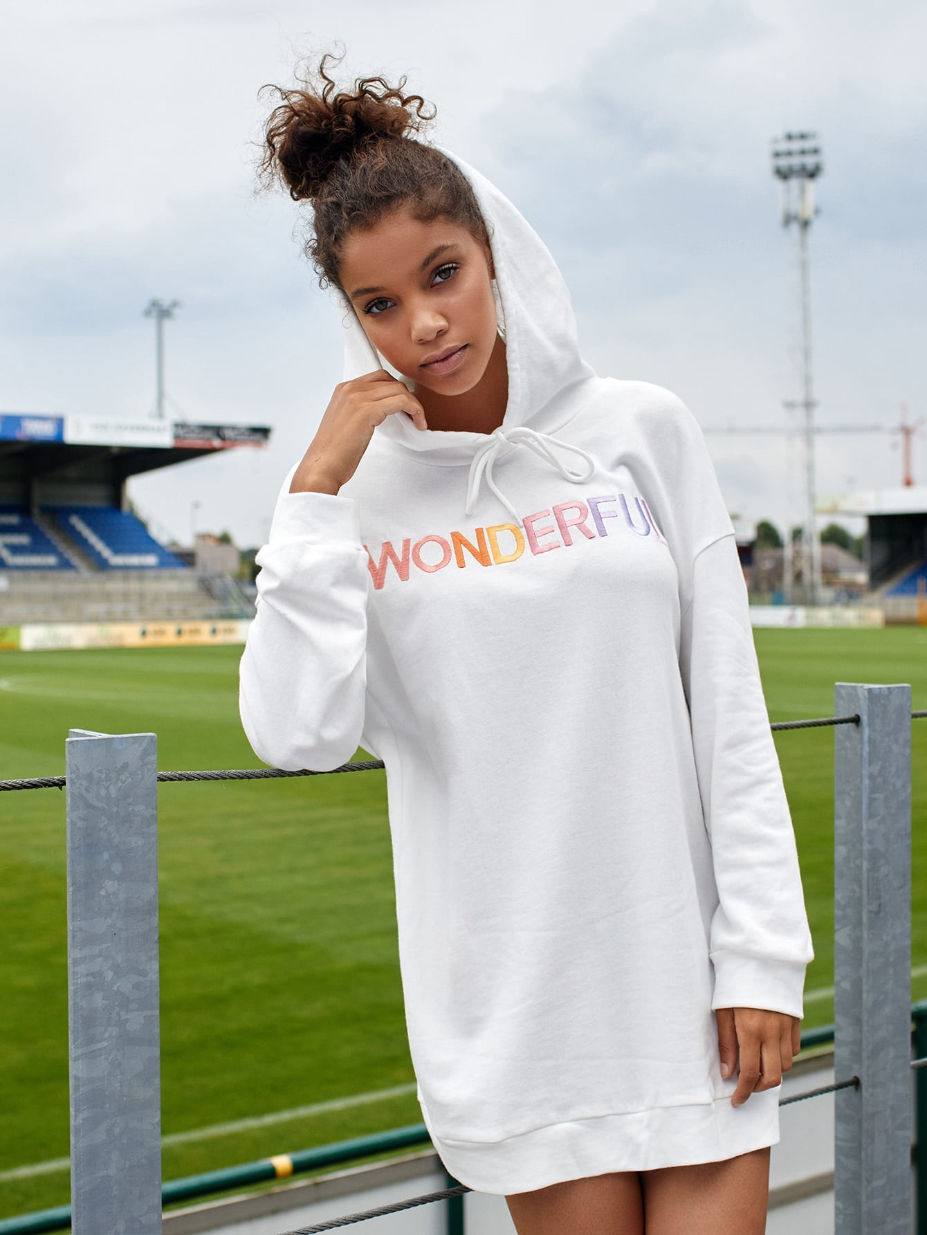 Women's Letter Embroidery Drawstring 