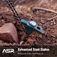 thumbnail image 2 of (6 Pack) ASR Outdoor Galvanized Twisted Metal PVC Camping Gear Canopy Tent Stakes, Green, 2 of 5