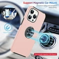 thumbnail image 5 of Hidden Series Designed for iPhone 13 Pro Case 5G, [Heat Dissipation] [No Fall-Off Kickstand] 360°Metal Ring, Military Grade Shockproof Phone Case for iPhone 13 Pro 6.1 Inch, Pink, 5 of 14