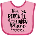 thumbnail image 3 of Inktastic Spring Break the Beach is My Happy Place Boys or Girls Baby Bib, 3 of 4