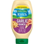 Hidden Valley Garlic Ranch Condiment and Dressing, 20 Fluid Ounce Bottle