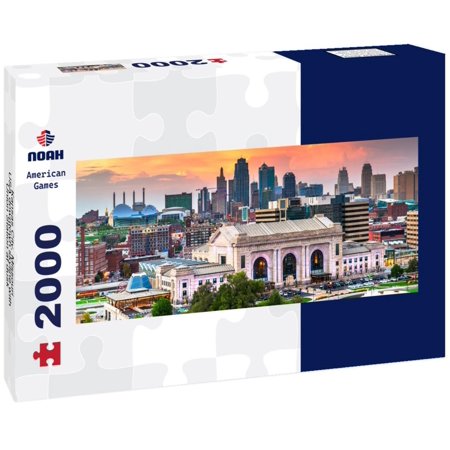 Noah Jigsaw Puzzle Kansas City, Missouri, USA downtown skyline with Union Station at dusk panorama 2000 pieces