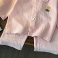 thumbnail image 4 of Splozh Girls Summer Pajamas 1-10 Years Toddler Baby Girl Pajama Set Long Sleeve Sleepwear 2 Piece Set Kid Cotton Loungewear,Pink,4-5 Years, 4 of 8