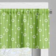 thumbnail image 5 of Ambesonne Irish Valance & Curtain, Trifolium Wavy Lines, 55"x24", Lime Green White, 5 of 6