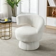 thumbnail image 7 of 360 Degree Swivel Barrel Chair, Cuddle Accent Chair with Wide Upholstered, Round Armchair Single Chair with Right Hand Backrest for Living Room Bedroom Office Waiting Room, 7 of 7