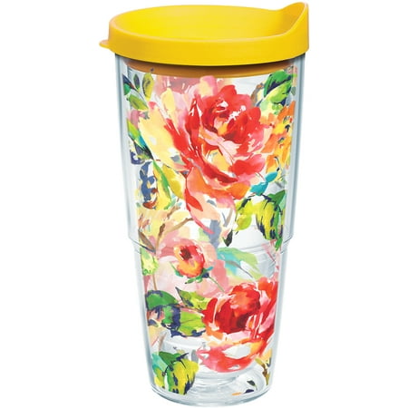 

Tervis Fiesta Floral Bouquet Made in USA Double Walled Insulated Tumbler Travel Cup Keeps Drinks Cold & Hot 24oz Classic