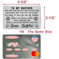 thumbnail image 2 of DEGASKEN Brother Birthday Card Gifts, Special Engraved Wallet Card, 2 of 5