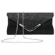 thumbnail image 1 of Btafrte Bolso Tipo Sobre Con Cadena Y Lentejuelas Bolso Noche Precioso Monedero para Banquetes (negro), 1 of 6
