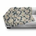 thumbnail image 3 of Aster Soft Flannel Fleece Throw Blanket, Romantic Flowers Summer Fashion Petals Shabby Ornamental Japanese Style, Cozy Plush for Indoor and Outdoor Use, 50" x 60", Cream Dark Teal Rust, by Ambesonne, 3 of 6