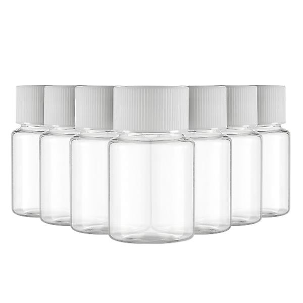 10pcs Travel Size Plastic Bottles Empty Small Vials Screw Lid Refillable Containers For Powder Liquids (30ml)