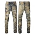 thumbnail image 1 of jeans Brodés de Rue Haute, Déchirés, Nostalgiques, Rétro, Raclant, skinny 6611 LUHAN, 1 of 4