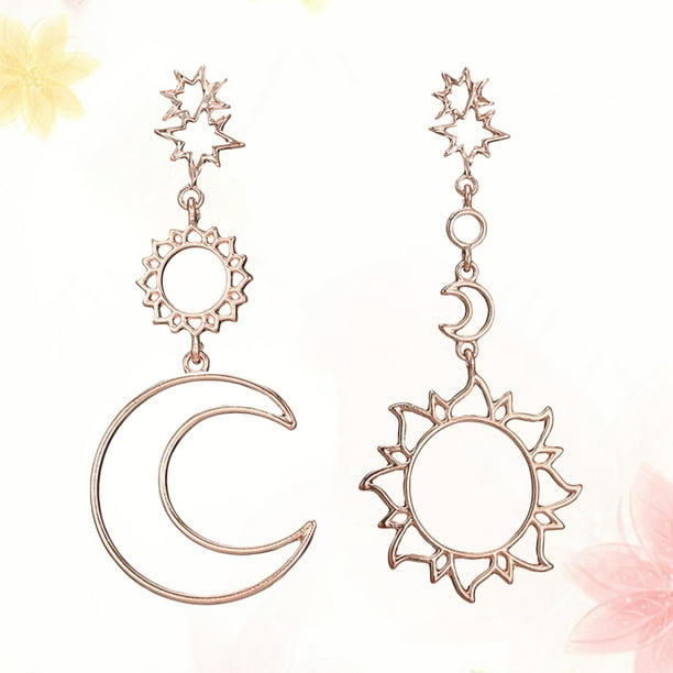 Hollow Sun Moon Star Earrings Asymmetric Simple Tassel Earrings Resin Dangle Charm Earrings for Women and Girls Walmart