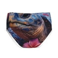 Adobk Realistic Flower Turtle Print Boys Soft Cotton Underwear For
