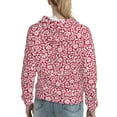 thumbnail image 7 of Sigee Red Flowers for Women's Pullover Hoodie Sweatshirts Adult Casual Long Sleeve Sweatshirts ,Sizes S-2XL-Medium, 7 of 7