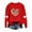 Red 03, variant on Women's Long Sleeve Tops Valentines Day Holiday Outfits Crewneck Sweatshirts Love Hearts Print Pullover Loose Fit (XL, Red 04)