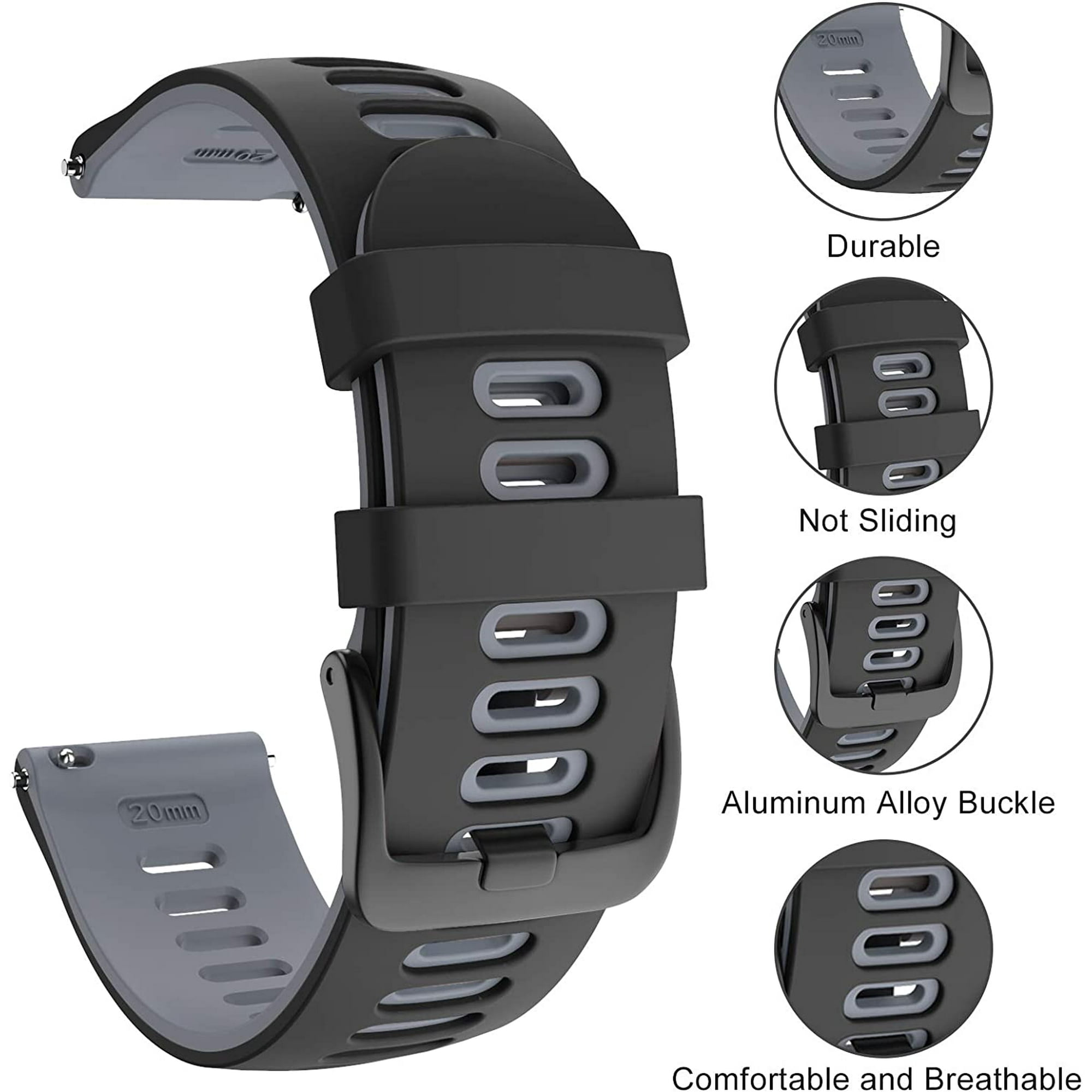 I Band for Garmin Vivoactive 3 Garmin Forerunner 645 Garmin Venu 20mm Quick Release Soft Silicone Replacement Strap Compatible with Samsung Galaxy Watch 3 42mm Active 2 Gear Sport Walmart