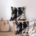 thumbnail image 3 of Cowhide Print Pillow Covers 20X20 Inch Black White Cow Spots Decorative Square Pillow Cases Set of 2 Farmhouse Western Home Decor Cotton Linen Throw Pillows For Bedroom Sofa Couch Porch Outdoor, 3 of 6