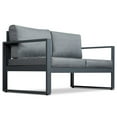 thumbnail image 3 of Afuera Living Contemporary Aluminum Patio Loveseat in Gray, 3 of 6