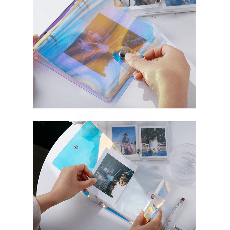 4x6Photo Sleeves,100 Pockets Photo Album,Photo Flip Book,Card Photo Sleeve Mini Photo Album,Waterproof Pocket Photo Holder, Photo Pocket for Name
