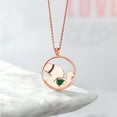thumbnail image 4 of Gem Stone King Keren Hanan Mother 0.56 Ct Green Nano Emerald Blue Sapphire 18K Rose Gold Plated Silver Pendant Necklace for Women with 18 inch Silver Chain, 4 of 4