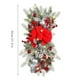 thumbnail image 3 of Árbol navideño de ratán invertido para colgar en la pared con luces LED | Decoración navideña para puertas | Decoración festiva para interiores y exteriores para el hogar, restaurantes, escaleras y, 3 of 5