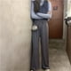 thumbnail image 5 of Sonducket Pantalones Mujer Pantalón Largo Pierna Ancha Pantalón Casual Mujer Cintura Alta Prendas para la parte inferior del cuerpo Gris oscuro S, 5 of 5