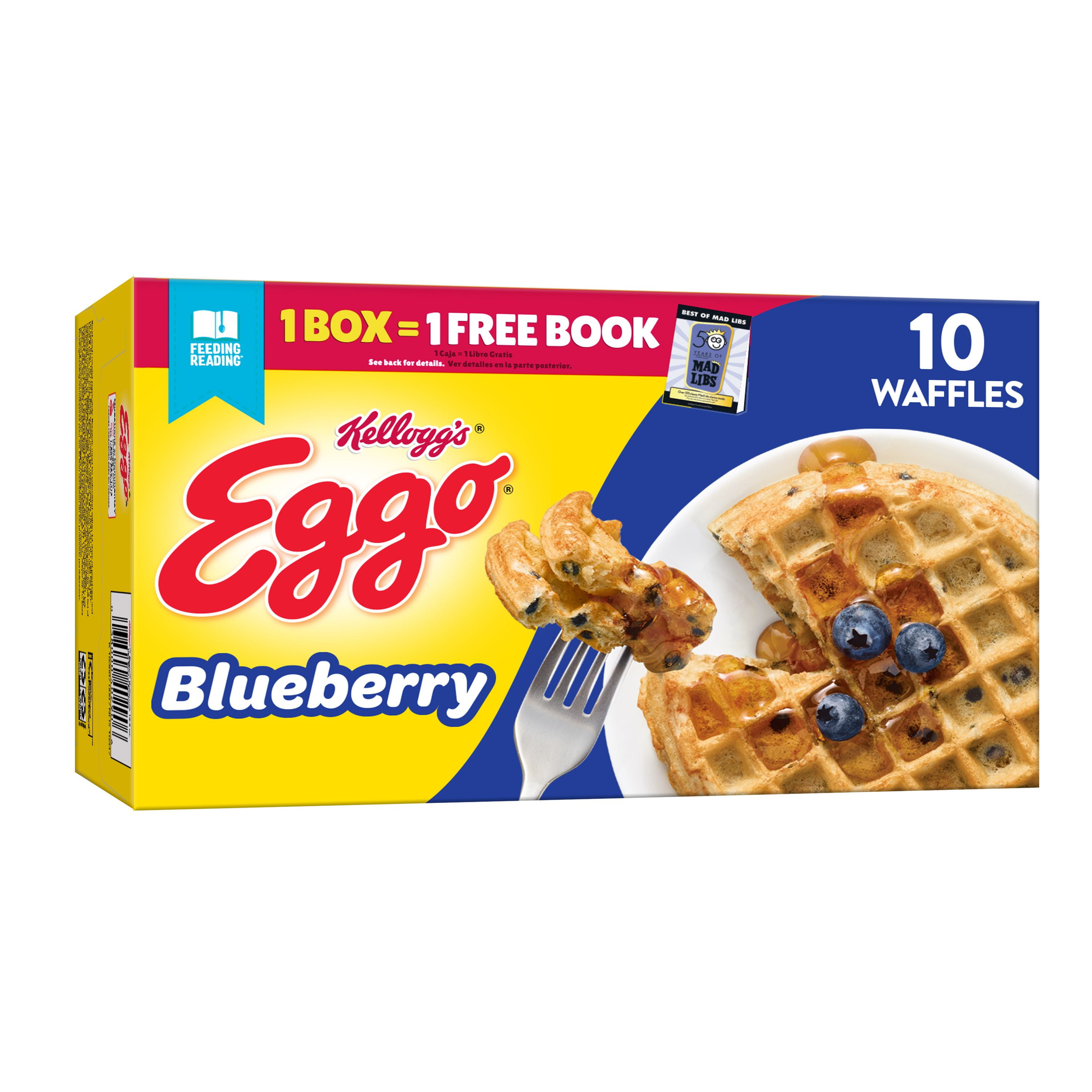 Eggo Frozen Waffles, Frozen Breakfast, Toaster Waffles, Blueberry, 12 ...