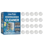 Fuugu Dishwasher Tablets, Fuugu Dishwasher Cleaning Tablets Removes Limescale Build Up Highly Efficient Cleaner