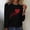 Black, variant on YOTAMI Women's Long Sleeve Top Crew Neck Loose Fit Pullover Valentine's Day Print Everyday Top - Valentine's Gift