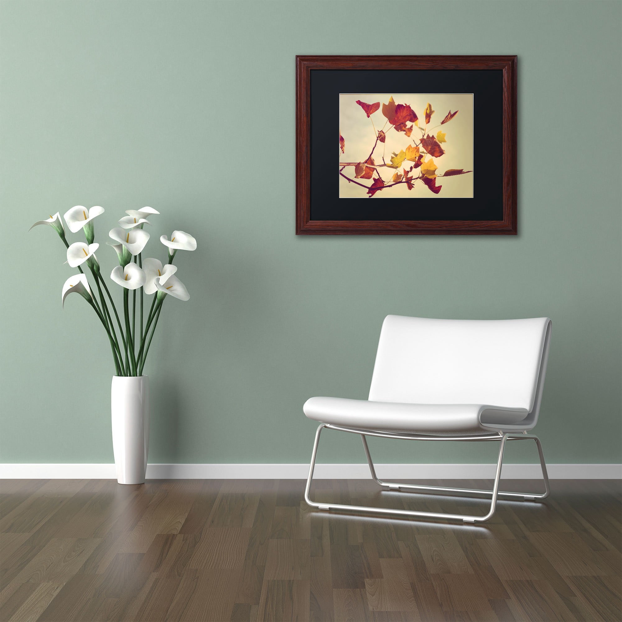 Trademark Fine Art "Still Fall" Canvas Art by Philippe Sainte-Laudy, Black Matte, Wood Frame
