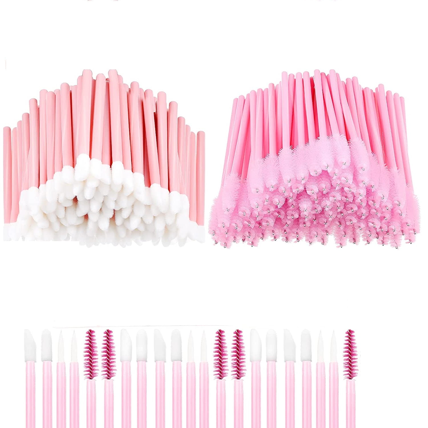 200 Pieces Makeup Applicators Tools Kit, Include 100 Mascara Wands Eyelash Brush 100 Lipstick