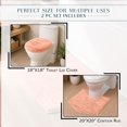 thumbnail image 3 of Home Weavers Essence Microfiber 2-Piece Bath Rug Set, 18" x 18", 20" x 20", Coral, 3 of 4