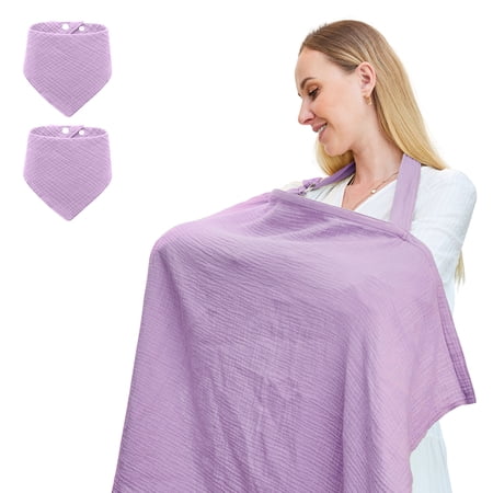 Nursing Cover for Baby Breastfeeding,Breathable Cover with Rigid Hoop for Mother Nursing Apron